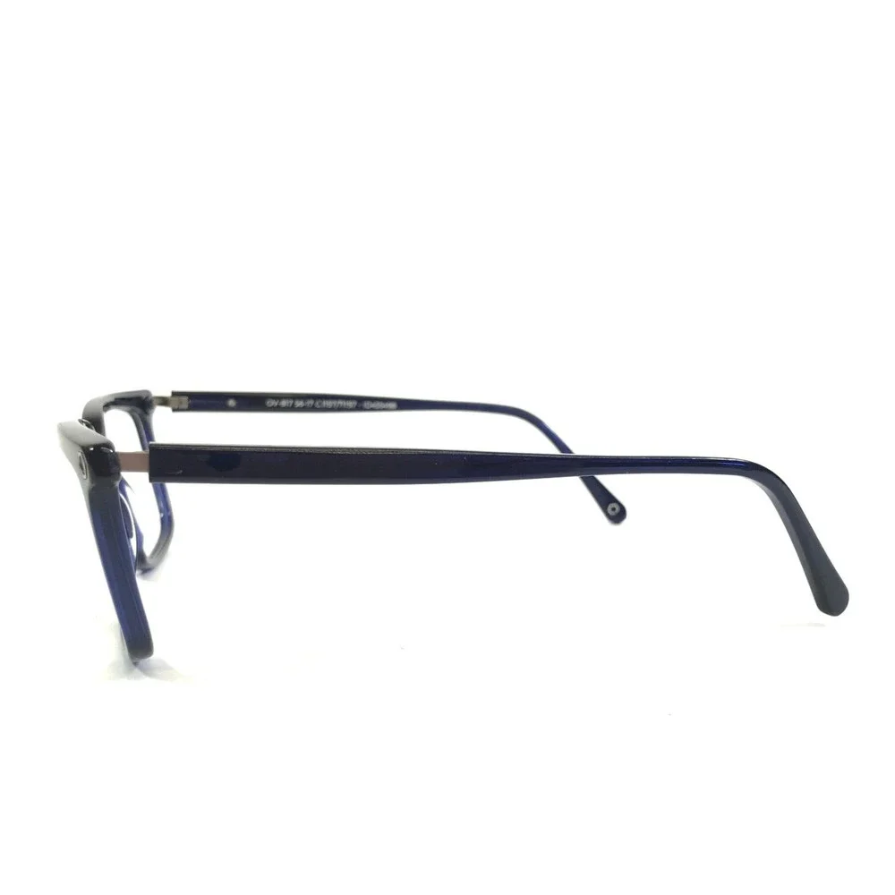 O-SIX Eyeglasses Frames OV-817 C.1157/T1157 Blue Rectangle Full Rim 56-17-135